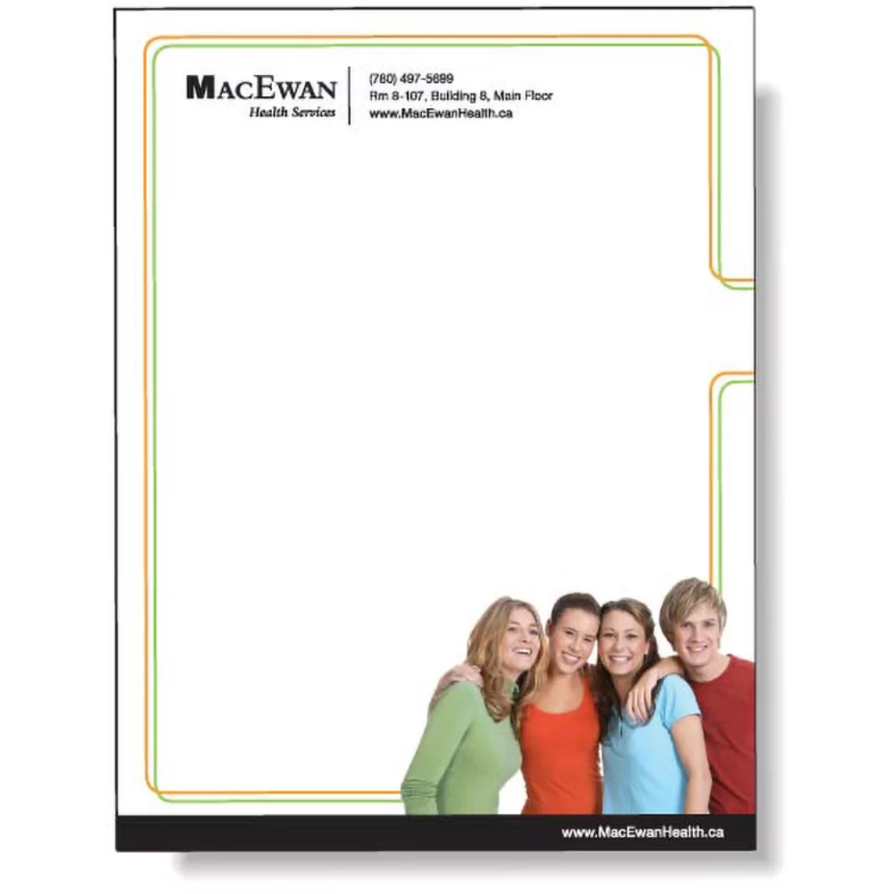 Full Magnetic Back Memo Board, Rectangle 5.5"x7.25" Square Corners, Full Colour Digital Imprint