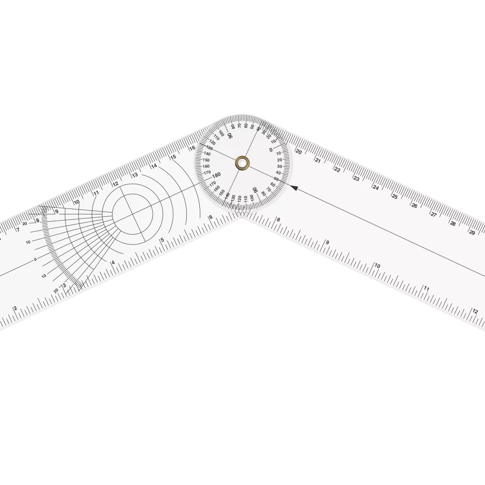 .040 Clear Plastic Stock Shape Goniometer (1.75"x14.25")