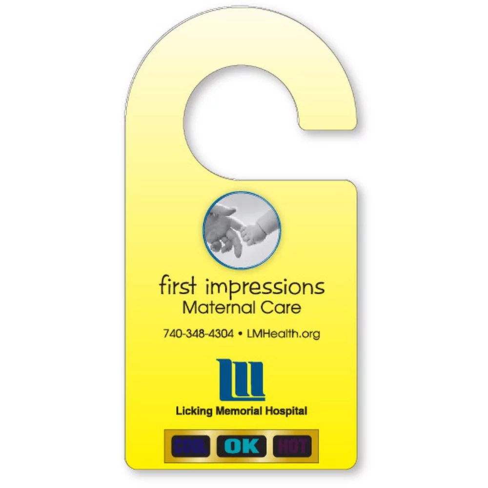 Accroche-douche en plastique avec thermomètre de bain (2,63" x 5,25"), couleur pleine