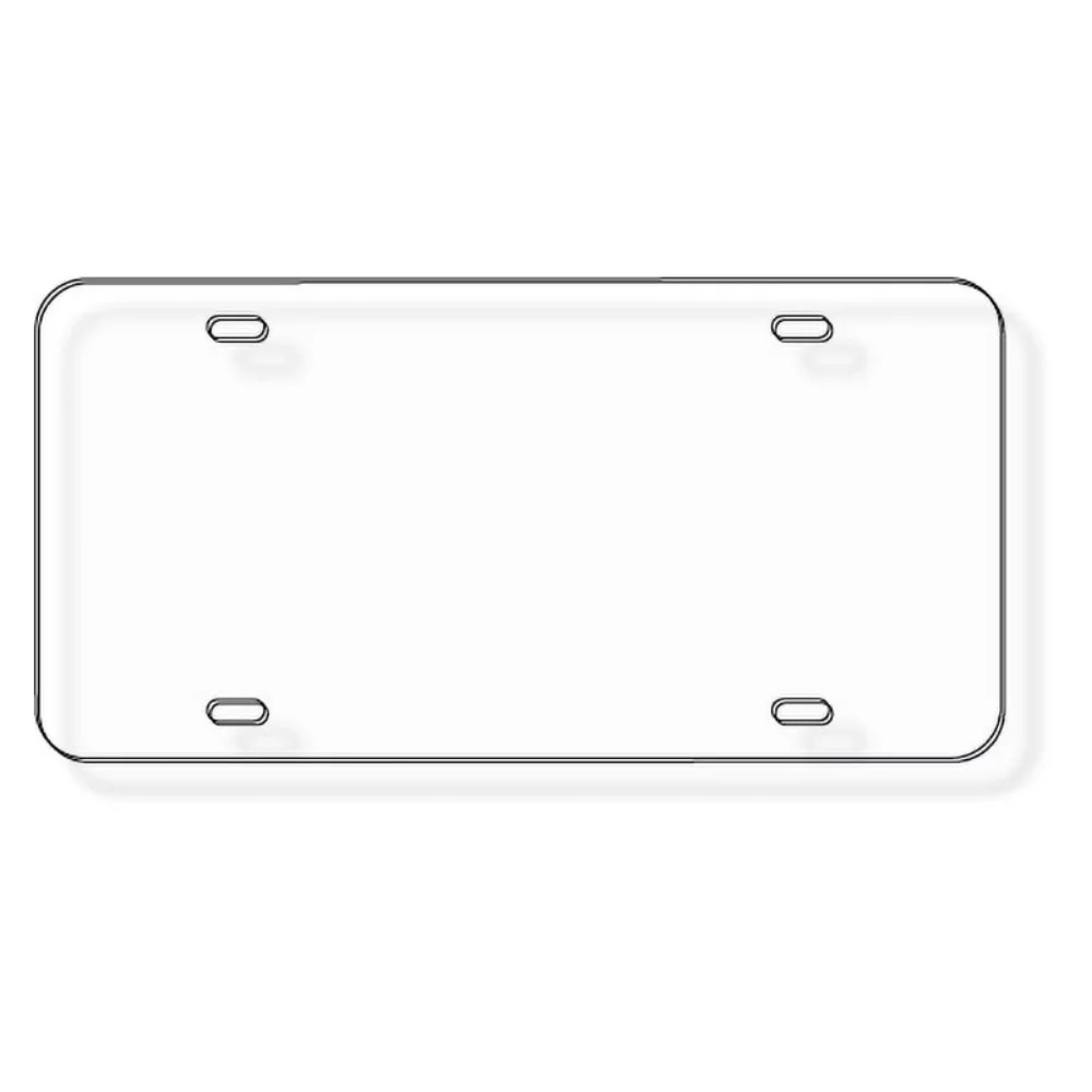 Car Licence Plates .060 Clear Polytrans (5.875" x 11.875") / Screen-printed