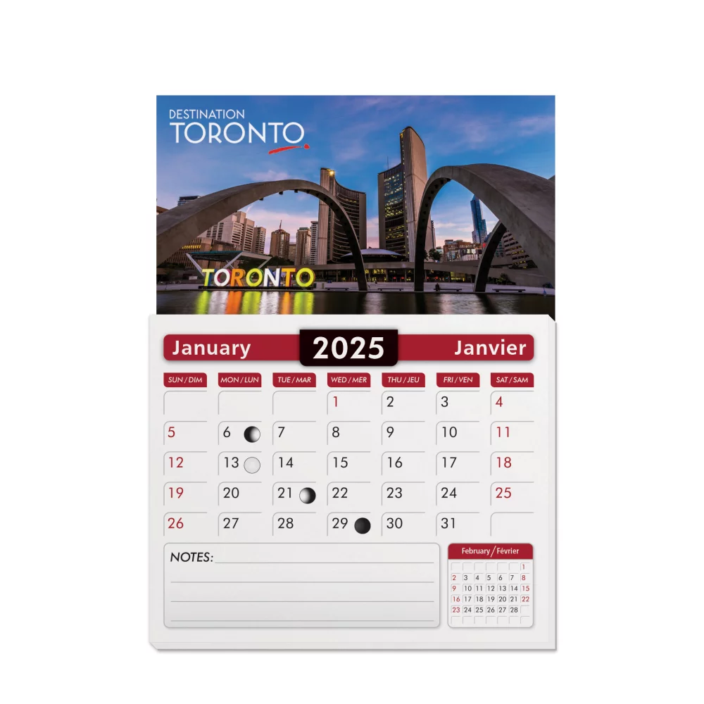 Décalcomanie / Calendrier en 4 couleurs