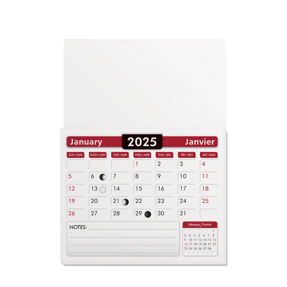 Décalcomanie / Calendrier en 4 couleurs