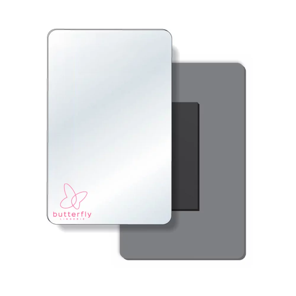 Co-Polyester Magnetic Mirror Square Shape (3.5"x5.5"), Spot Colours