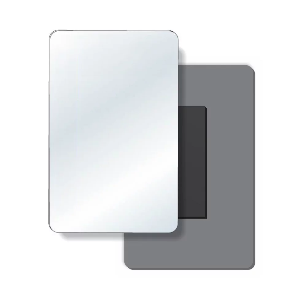 Co-Polyester Magnetic Mirror Square Shape (3.5"x5.5"), Spot Colours
