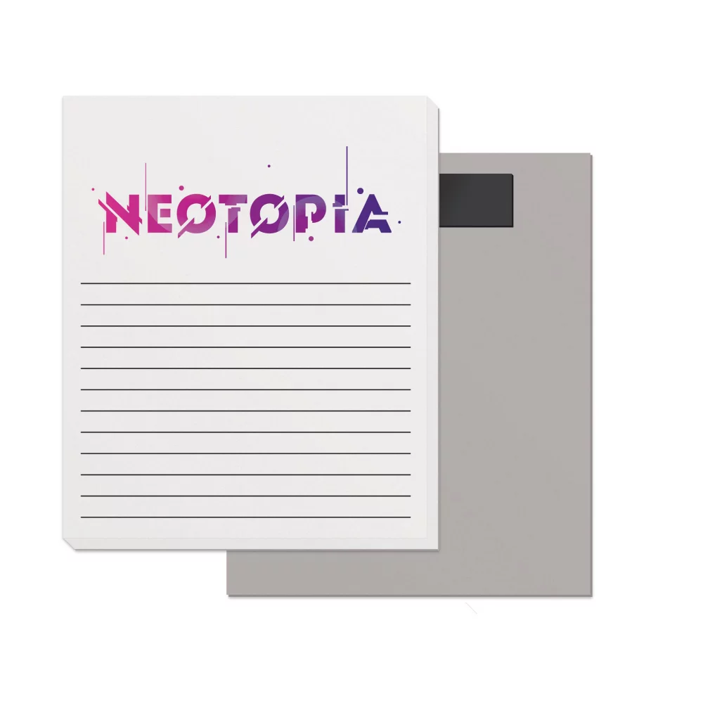 Bloc-notes magnétiques de 50 pages avec impression quadrichromie (3,5"x4,25")