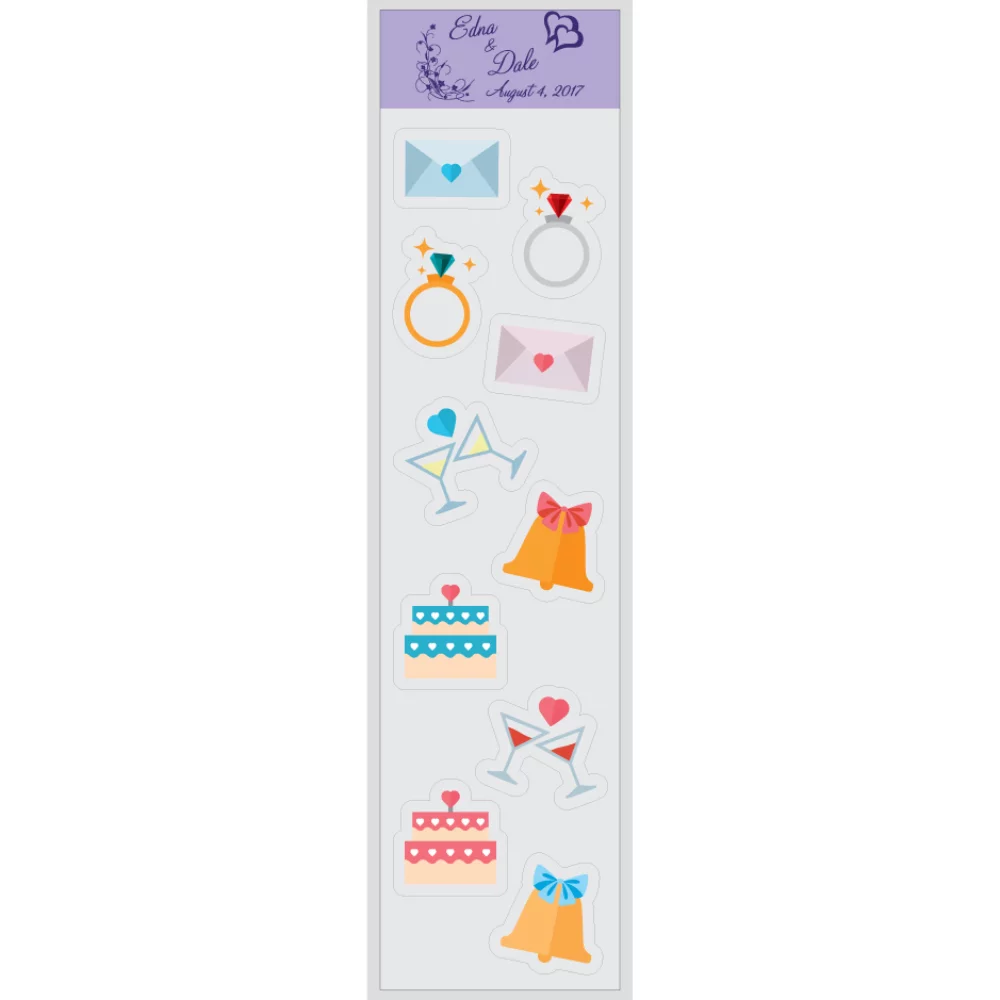 Party Glass Marker Combo Kit up to 10 Custom Shapes. Full Colour imprint on reusable clear static