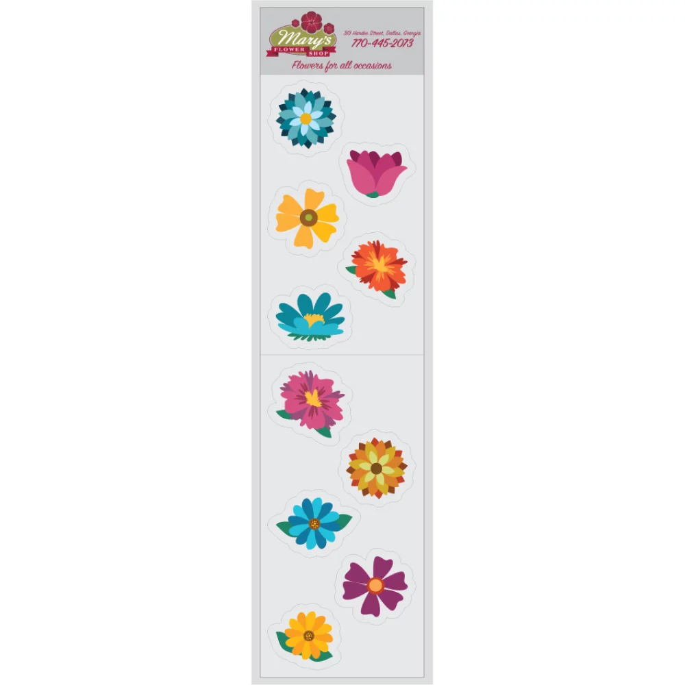 Party Glass Marker Combo Kit up to 10 Custom Shapes. Full Colour imprint on reusable clear static