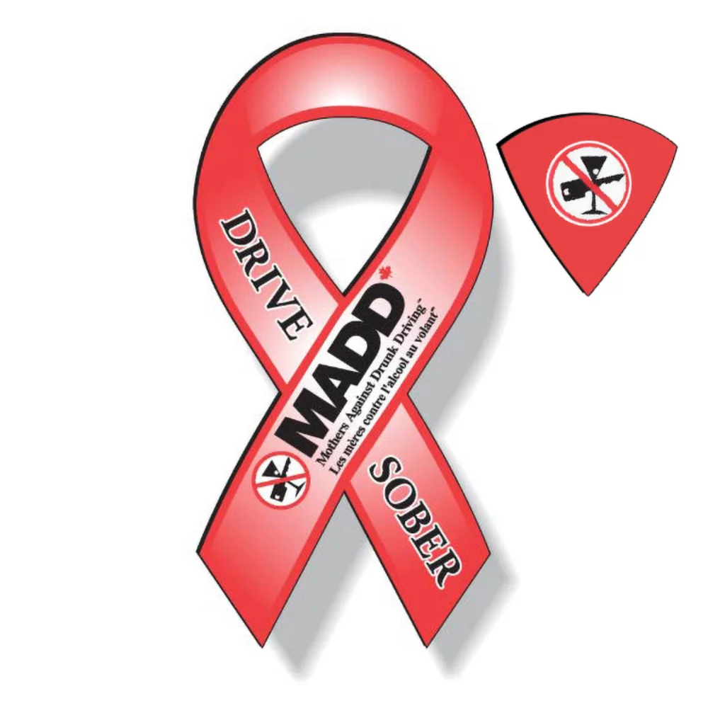 Ribbon Magnet (2.75"x5.75"), Spot Colour, White Vinyl Topcoat, Outdoor use