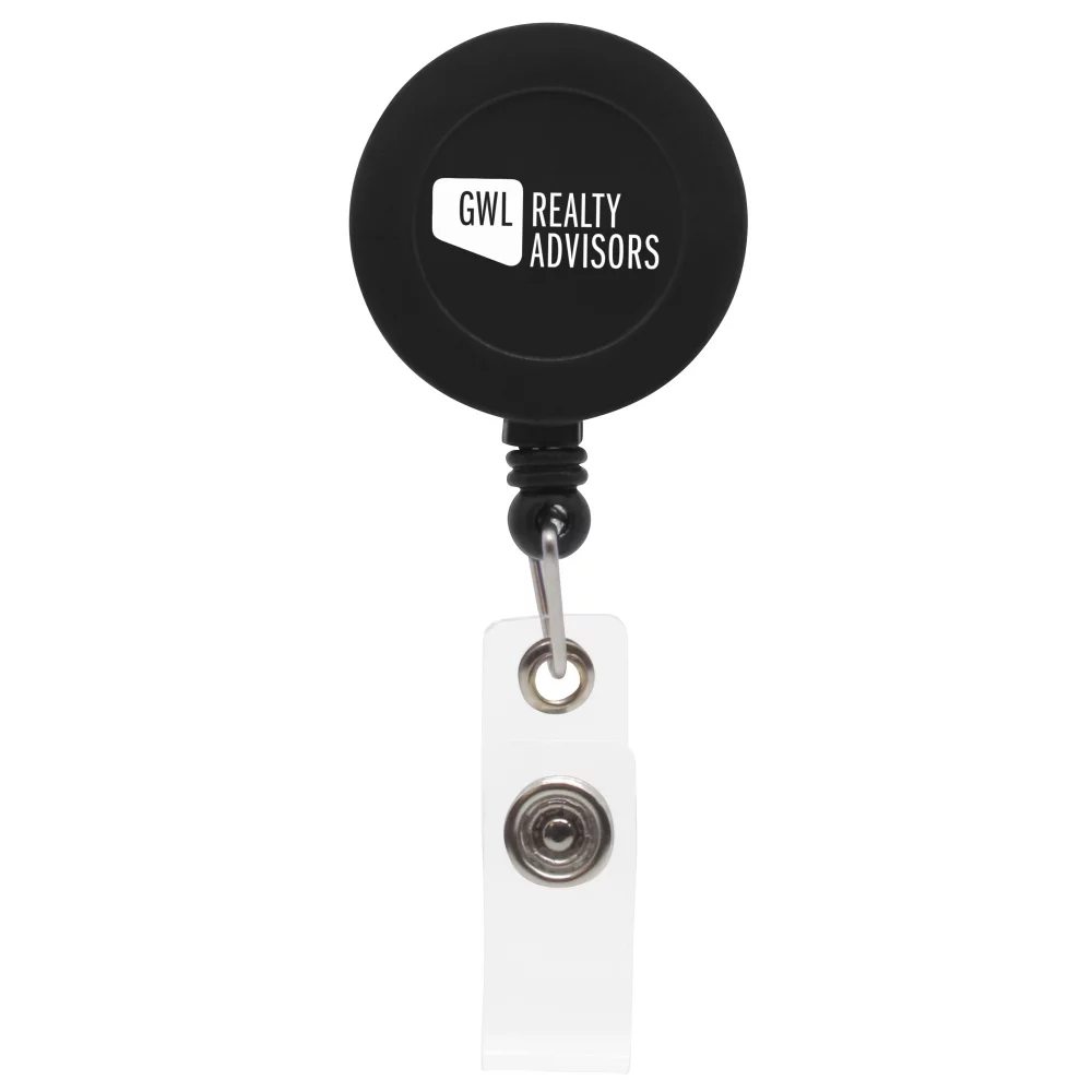 30" Reel de badge rétractable avec pince crocodile pivotante (impression directe)