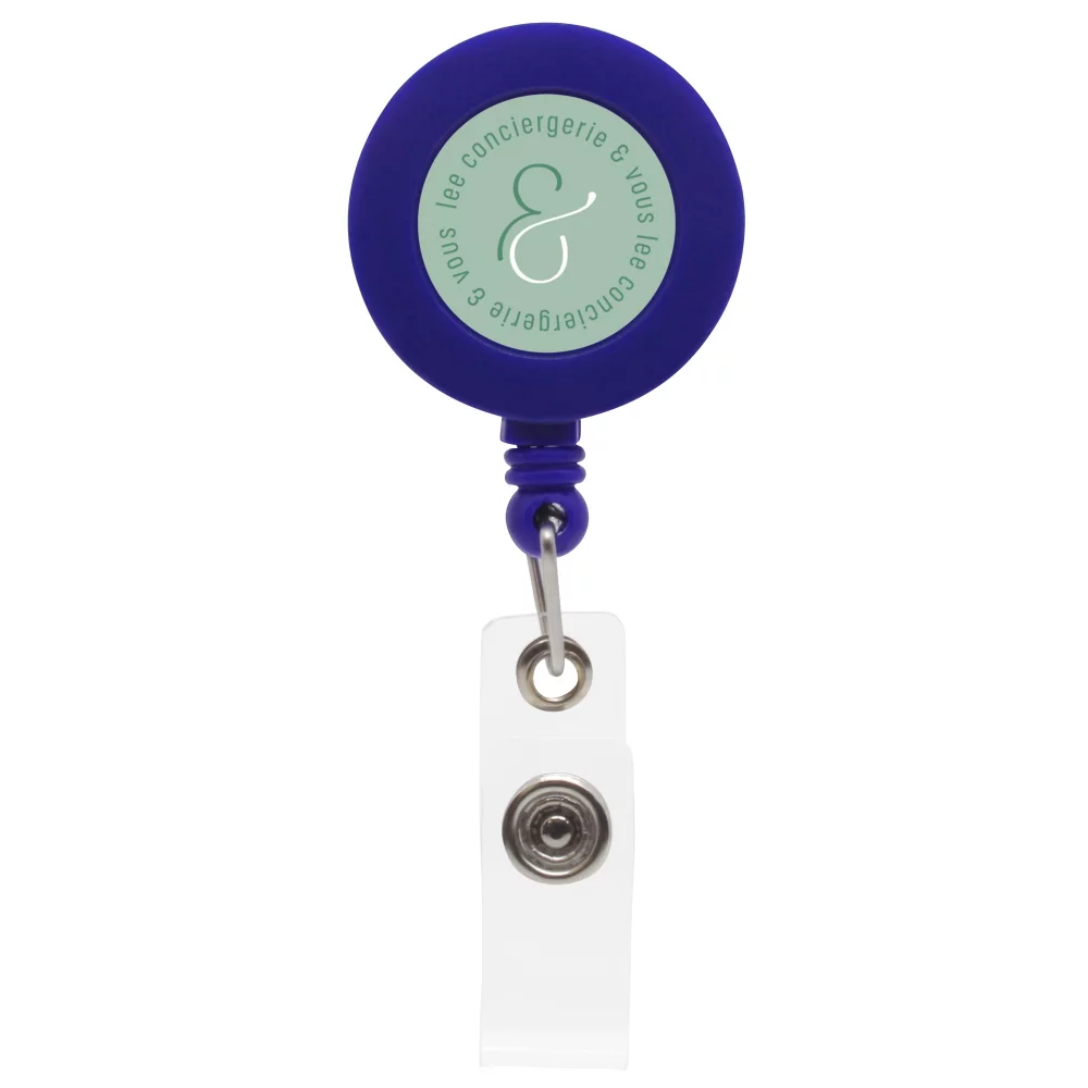 30" Retractable Badge Reel w/ Metal Slip Clip