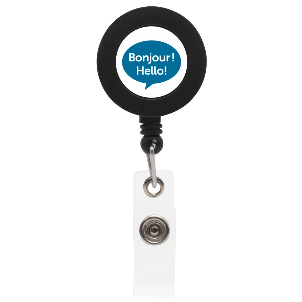 30" Retractable Badge Reel w/ Metal Slip Clip