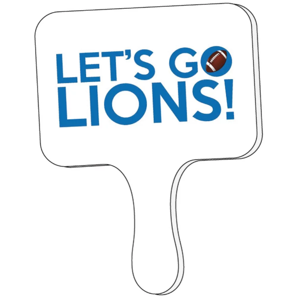 Rally Paddle 3/16" Coroplast. Rectangle de 6"X 8.75", processus quadrichromie.