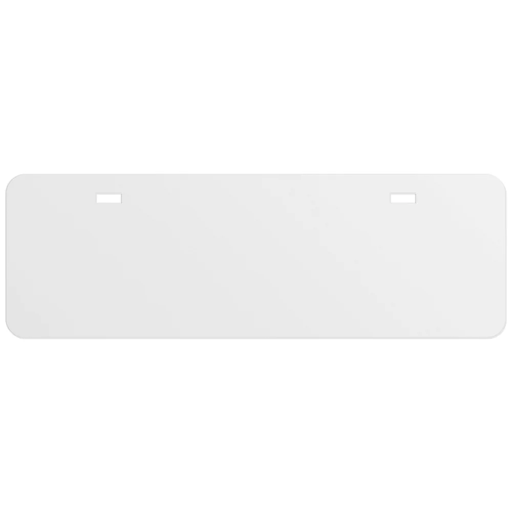 Plaques d'immatriculation de voiture .055 en styrène blanc (3,875" x 11,875") sérigraphiées