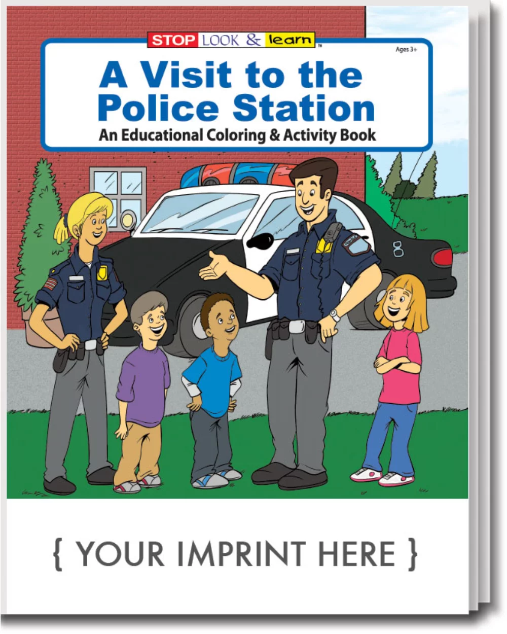 Un livre de coloriage amusant sur la visite d'une station de police