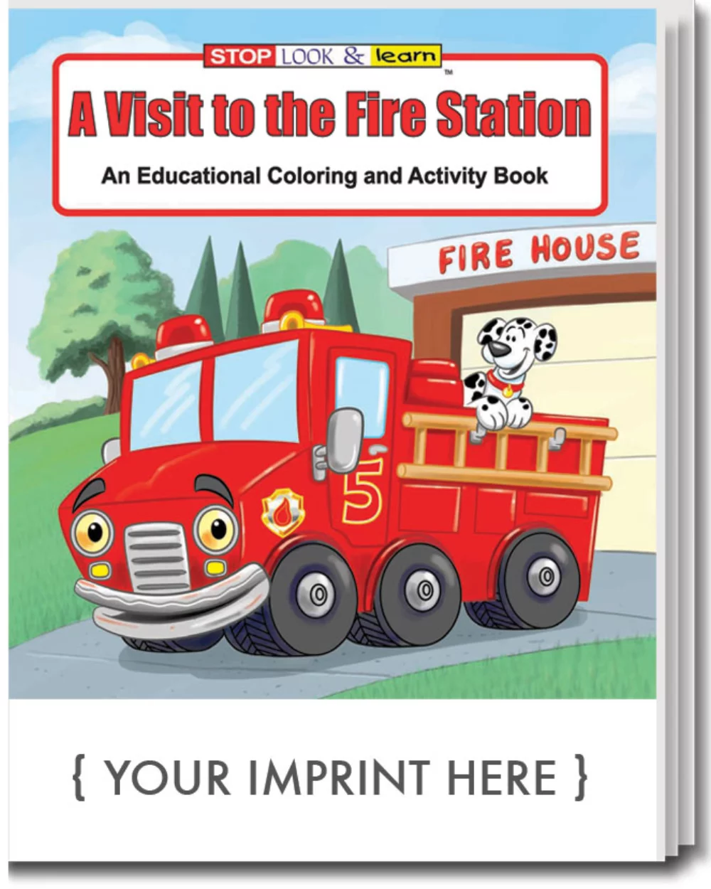 Un livre de coloriage et d'activités pour une visite à la caserne de pompiers