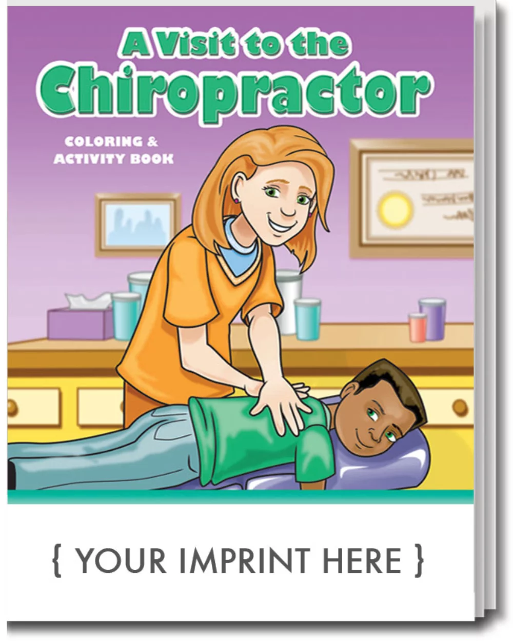 Un livre de coloriage et d'activités pour une visite chez le chiropracteur