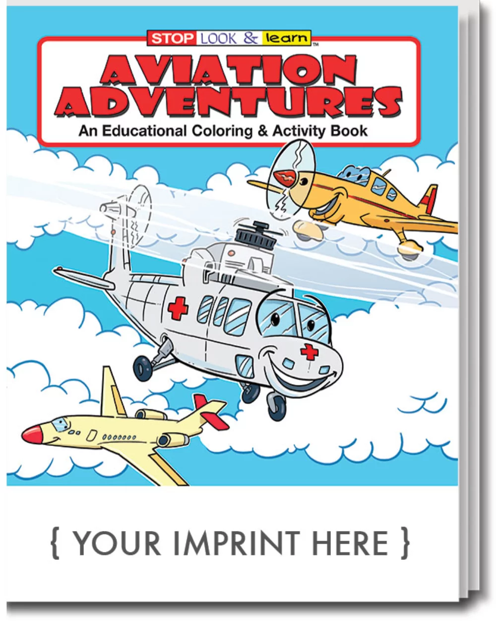 Livre de coloriage et d'activités sur les aventures de l'aviation