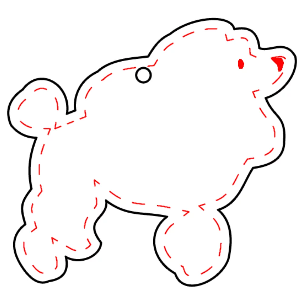 Poodle Hanging Air Freshener - Oversized