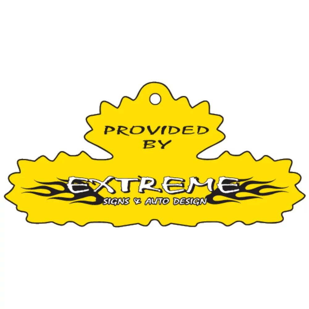 Désodorisant suspendu en forme de burst horizontal surdimensionné