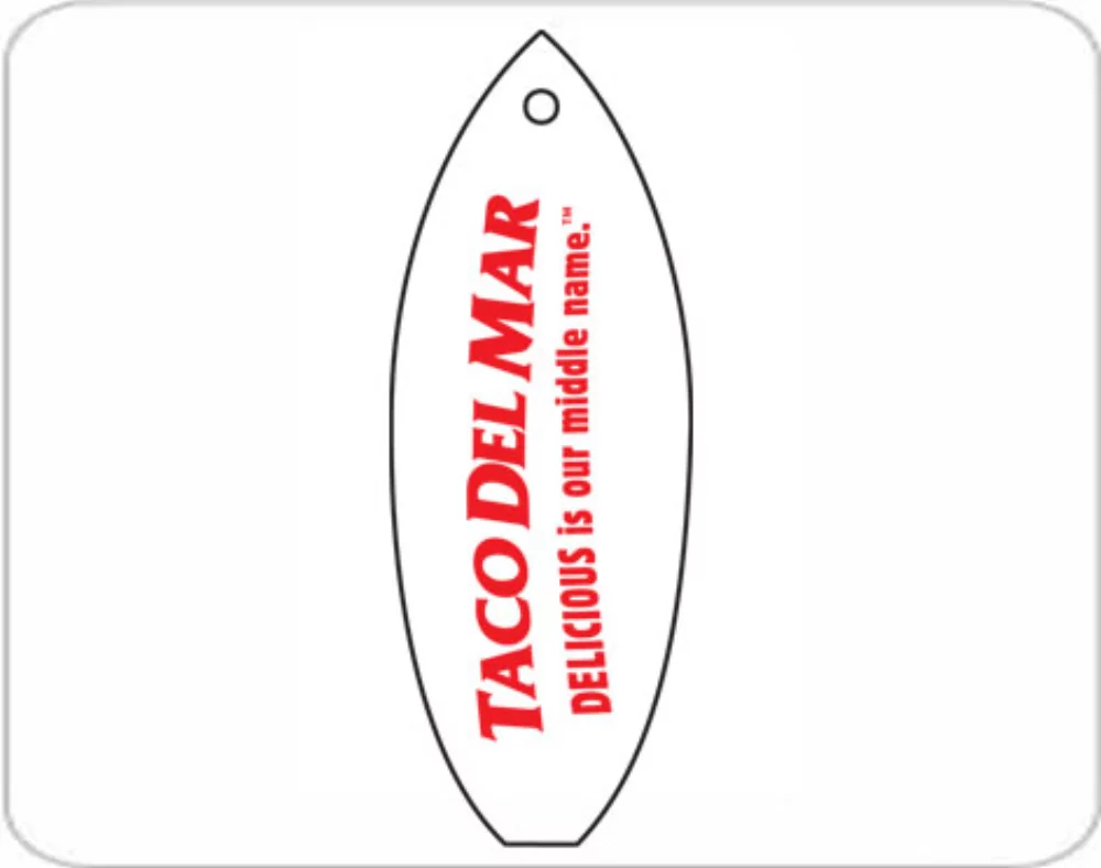 Désodorisant suspendu en forme de planche de surf surdimensionnée