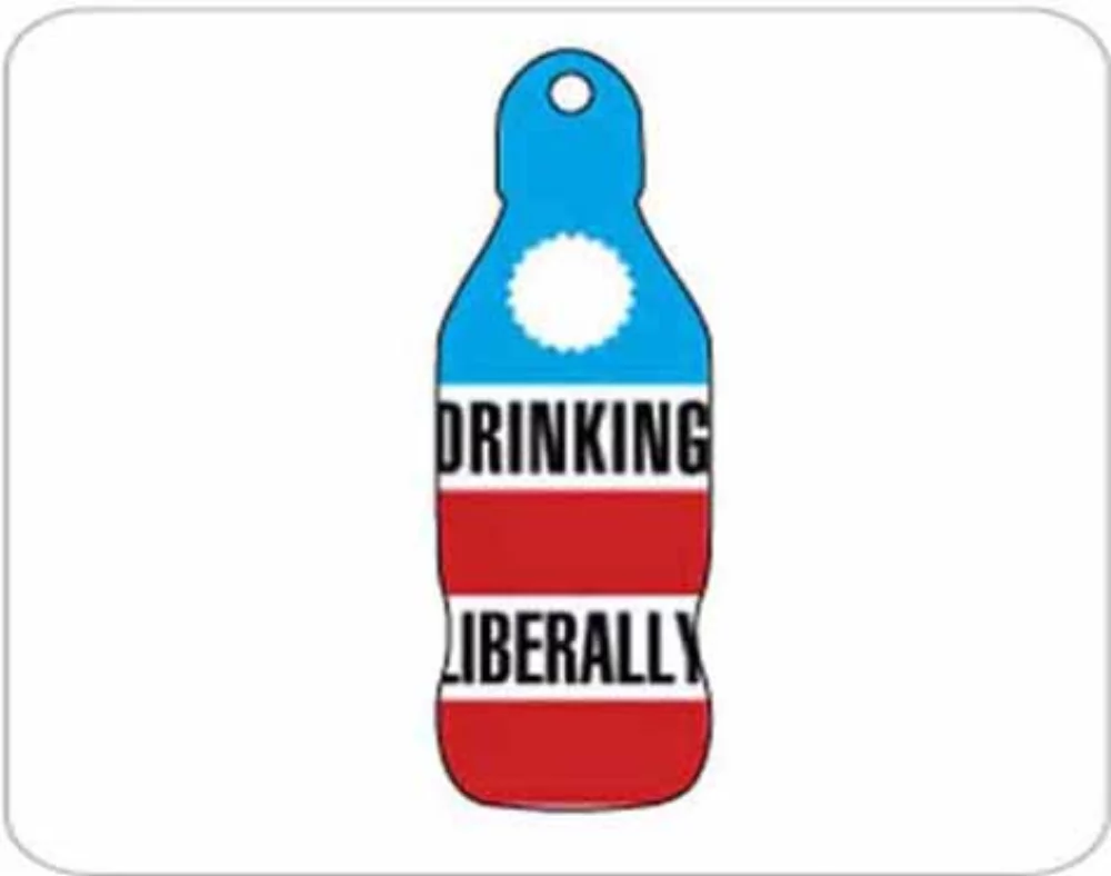 Désodorisant suspendu en forme de bouteille surdimensionnée