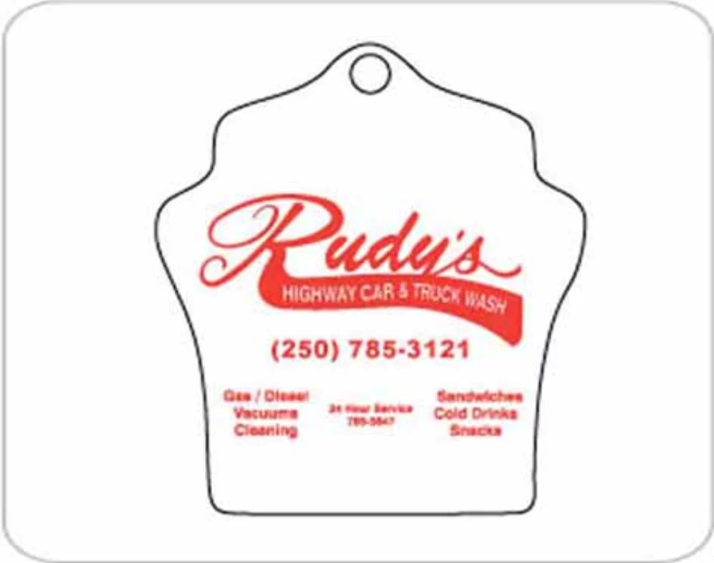 Désodorisant suspendu en forme de gros cupcake.