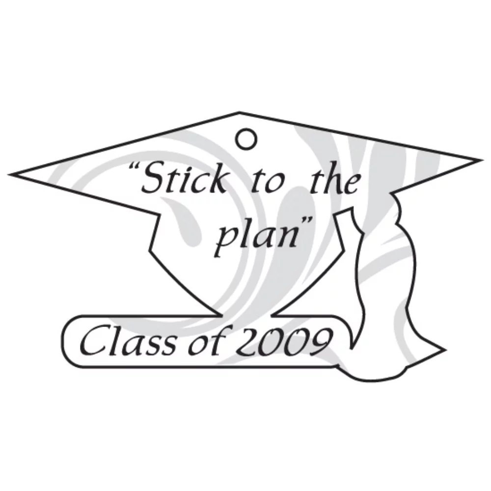 Graduation Cap Shaped Hanging Air Freshener - Oversized