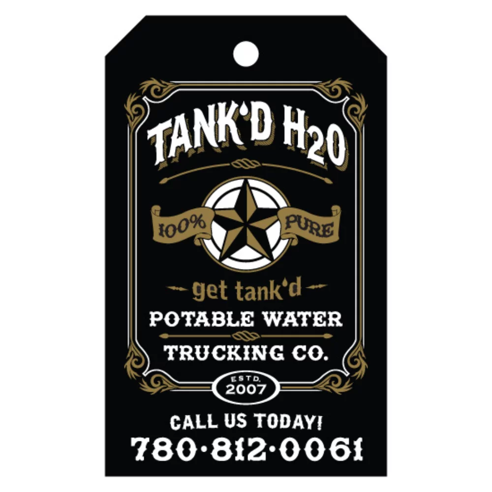 Désodorisant suspendu en forme d'étiquette de prix surdimensionnée