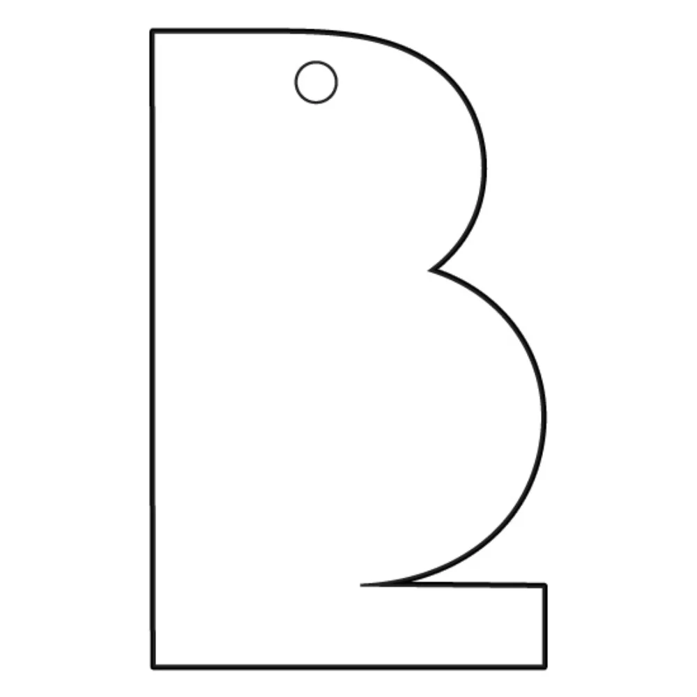 B with Underline Shaped Hanging Air Freshener