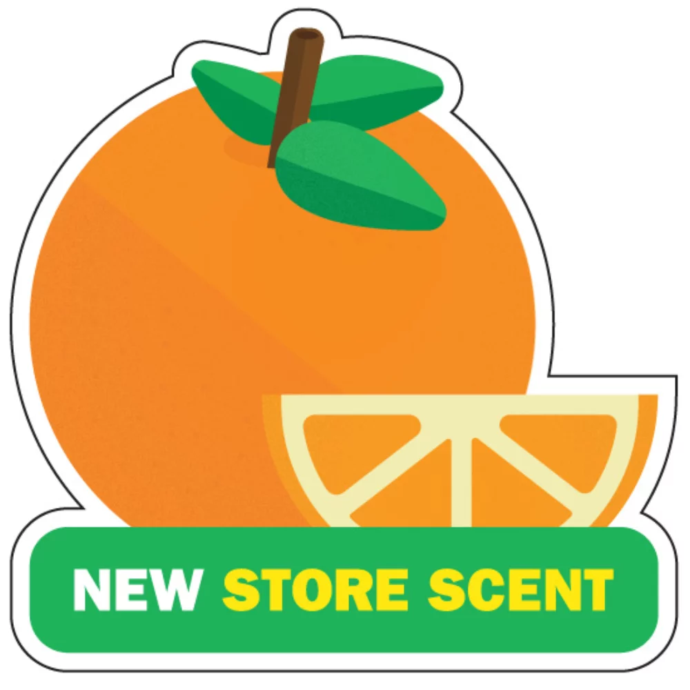 Désodorisant suspendu en forme de base orange