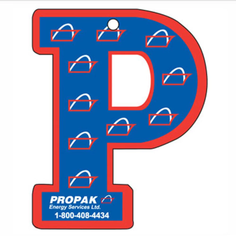 Letter P Shaped Hanging Air Freshener - Oversized