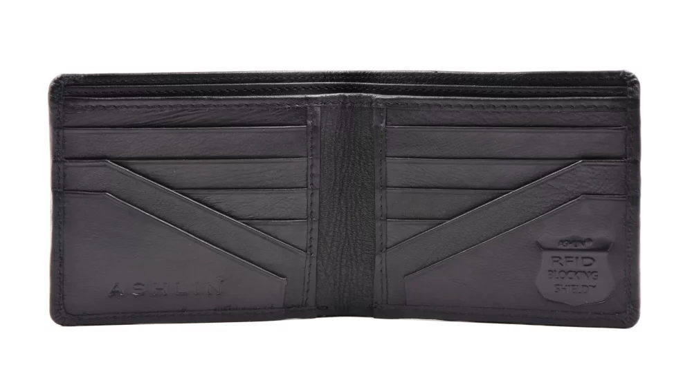 Ashlin® Designer Barron Men's RFID Blocking Napa Cowhide Wallet w/Angled Pocket