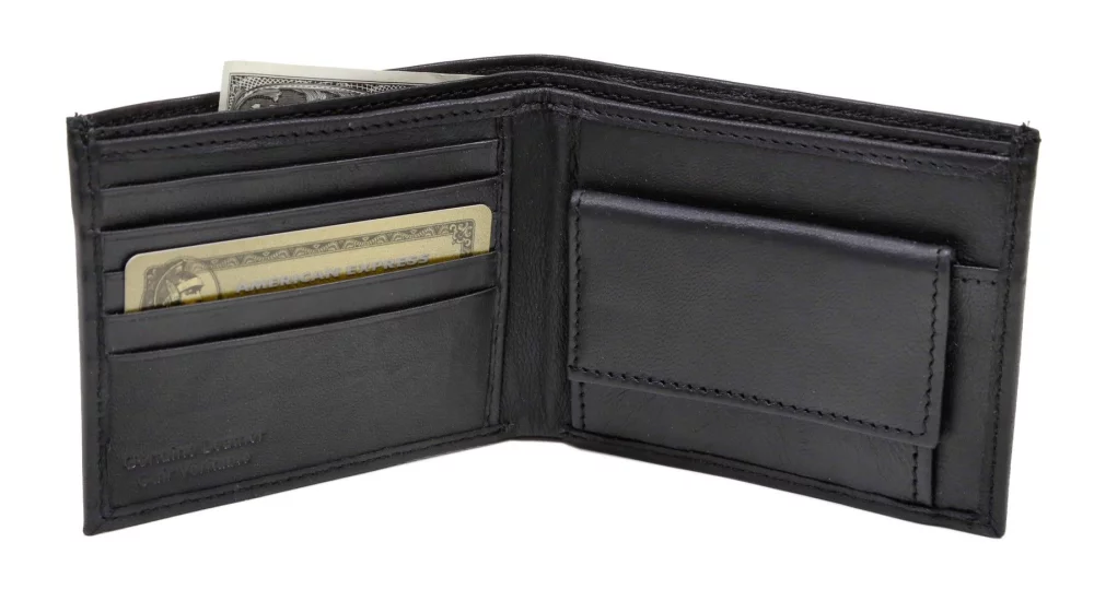 Ashlin® Designer Men's Midnight Black Henley Slim Wallet