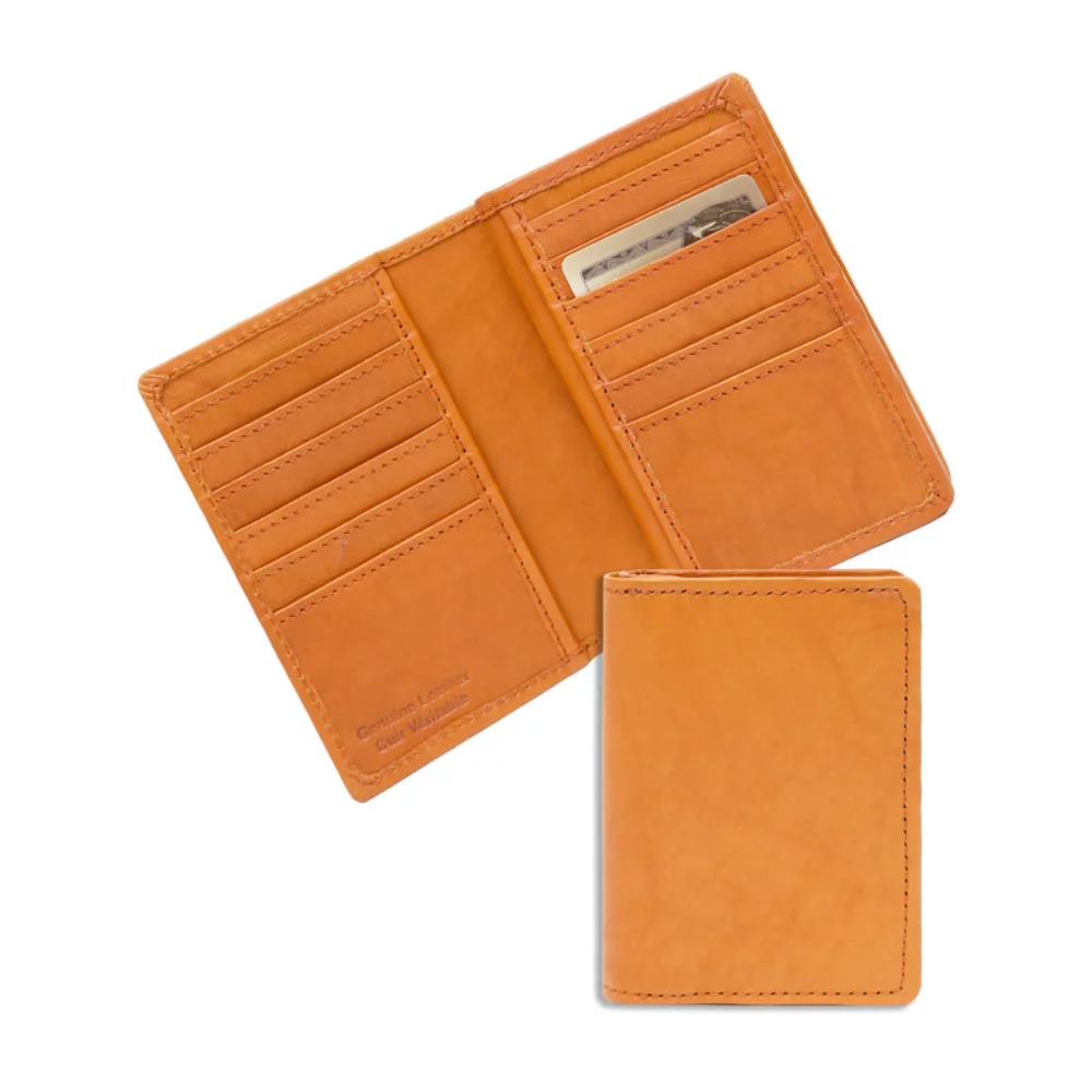 Portefeuille de cartes Ashlin® Designer Abriella British Tan avec rangement à 24 poches