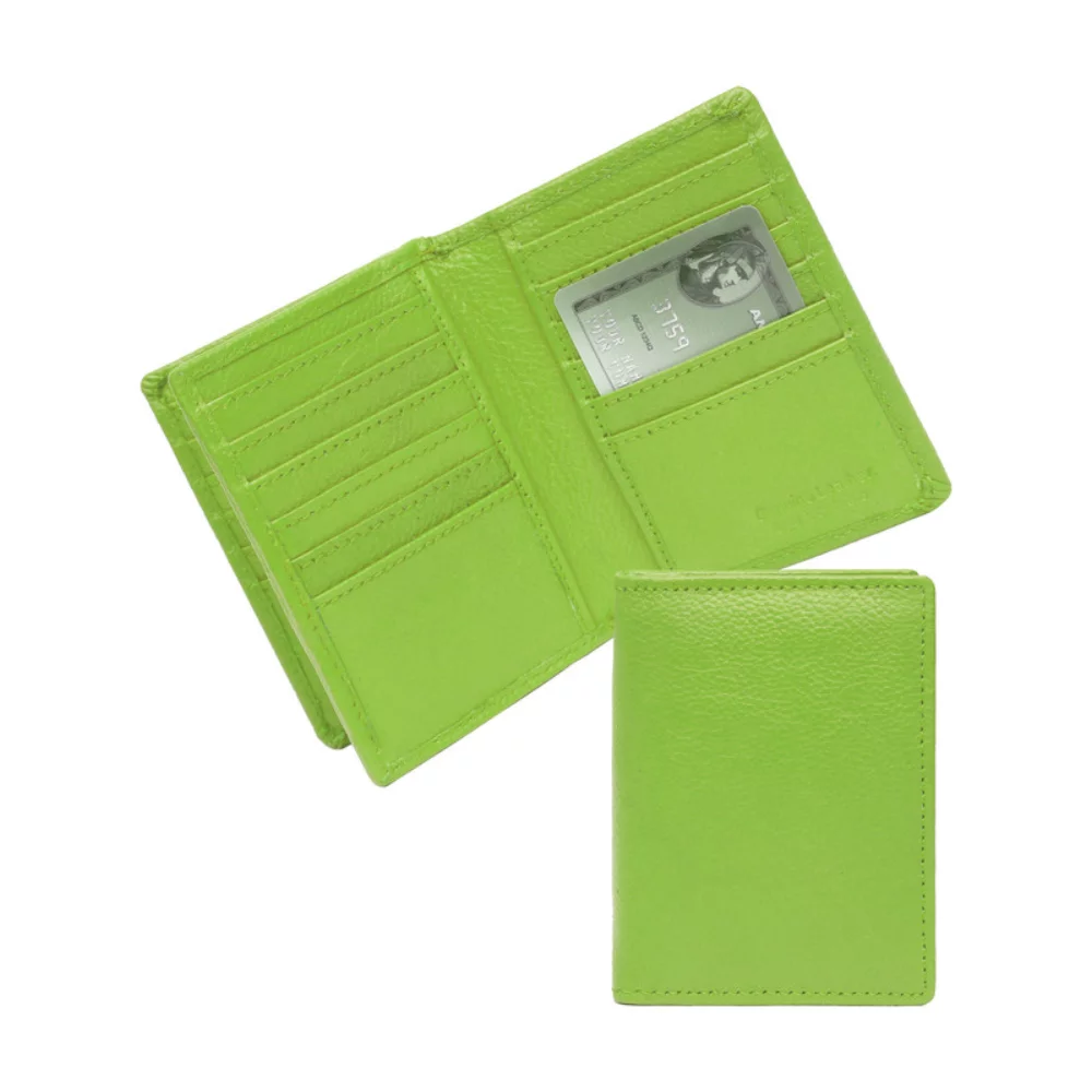 Portefeuille de cartes Ashlin® Designer Abriella Lime Green avec rangement à 24 poches