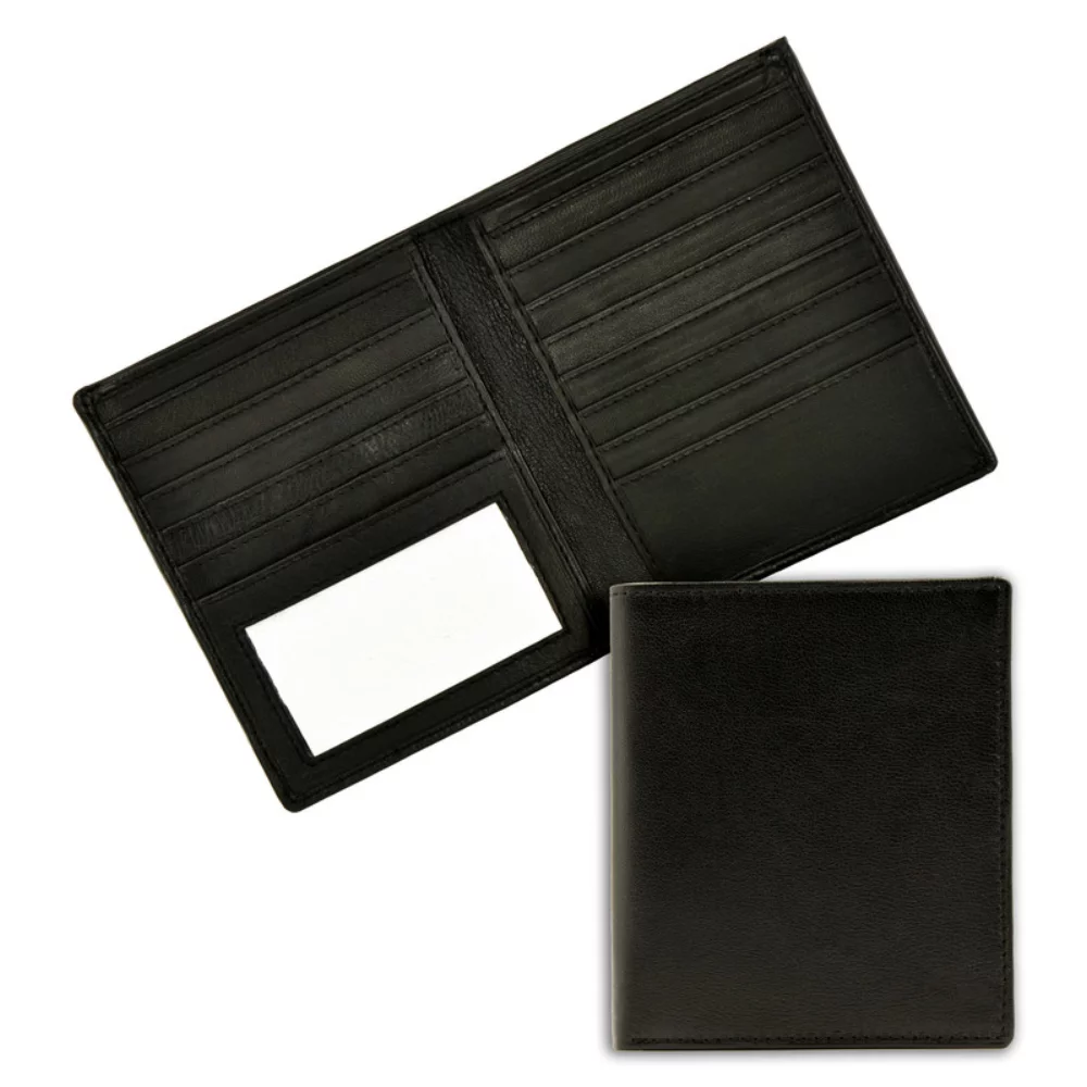 Ashlin® Designer Caleb Midnight Black Hipster ID Wallet