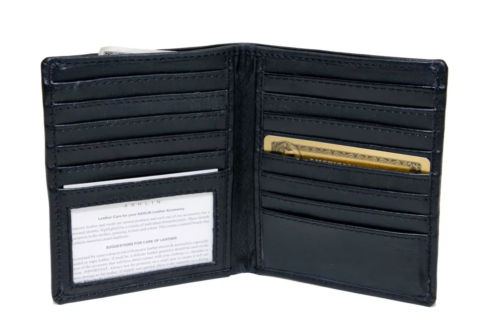 Portefeuille de designer Caleb Midnight Black Hipster Ashlin®