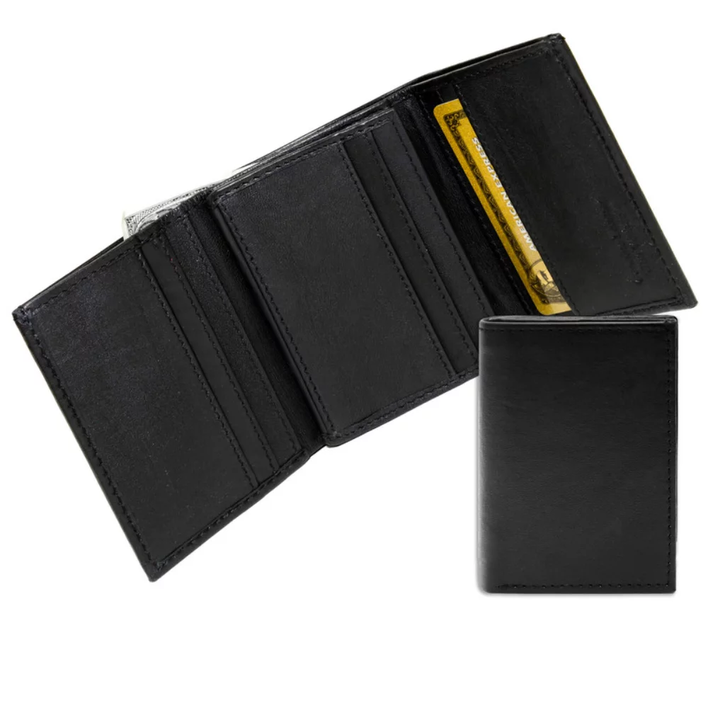 Portefeuille trifold Ashlin® Designer Landon avec 2 pièces d'identité et 9 poches pour cartes.