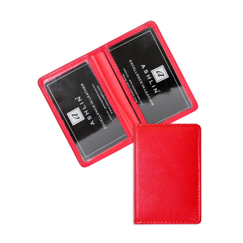 Porte-cartes d'identité double Chatham rouge pompier de designer Ashlin®