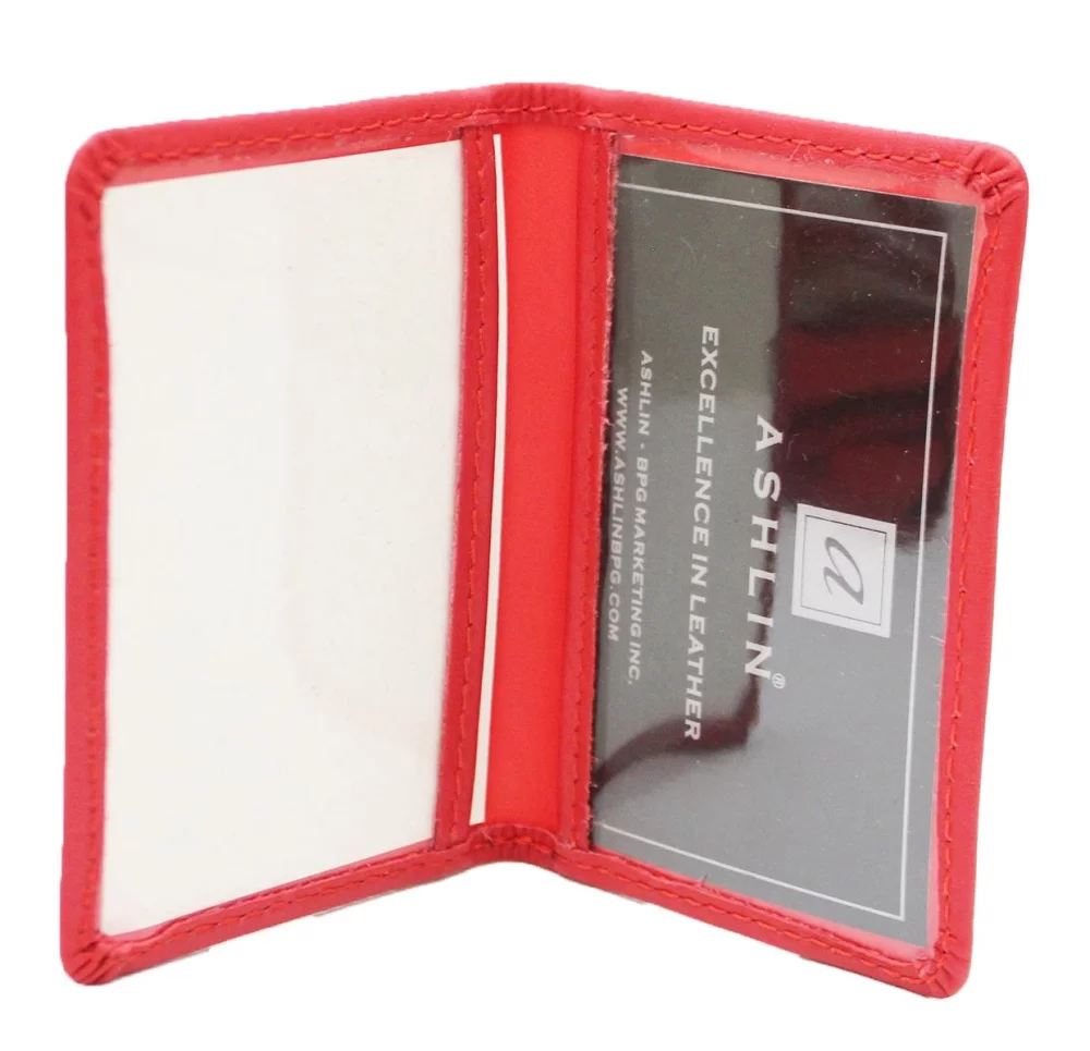 Ashlin® Designer Fire Engine Red Chatham Double ID Holder