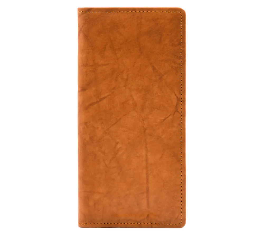 Portefeuille Ashlin® Designer Aidan British Tan Slim avec 12 poches pour cartes