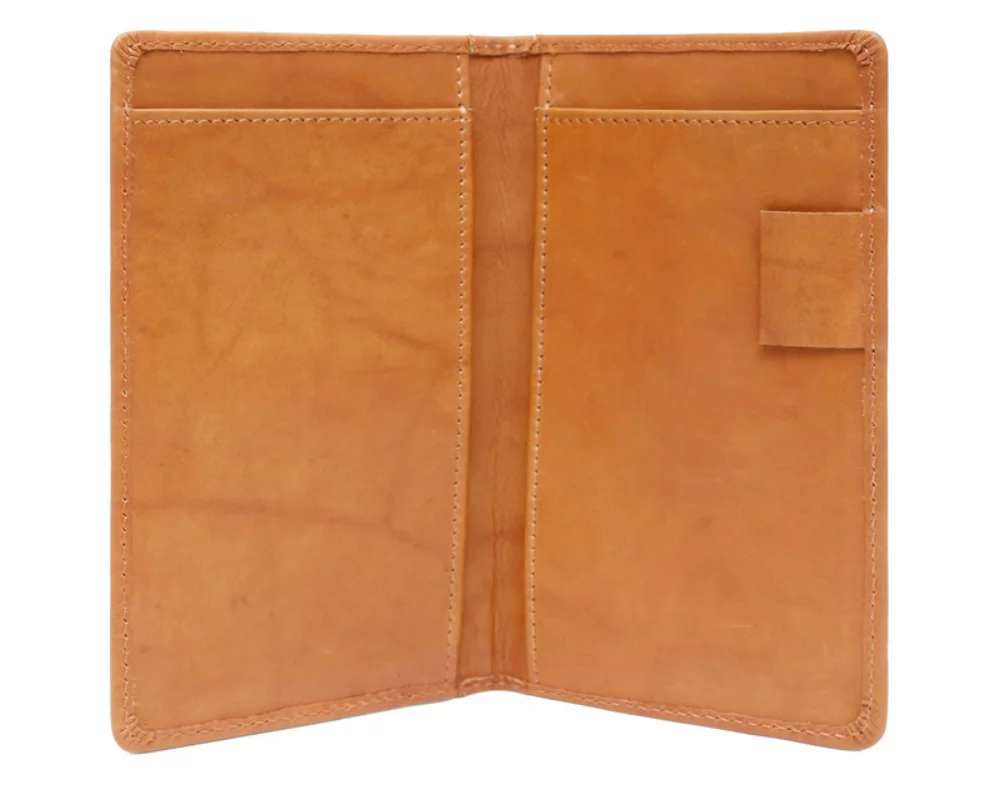 Ashlin® Designer British Tan Aldrich Double Checkbook Cover