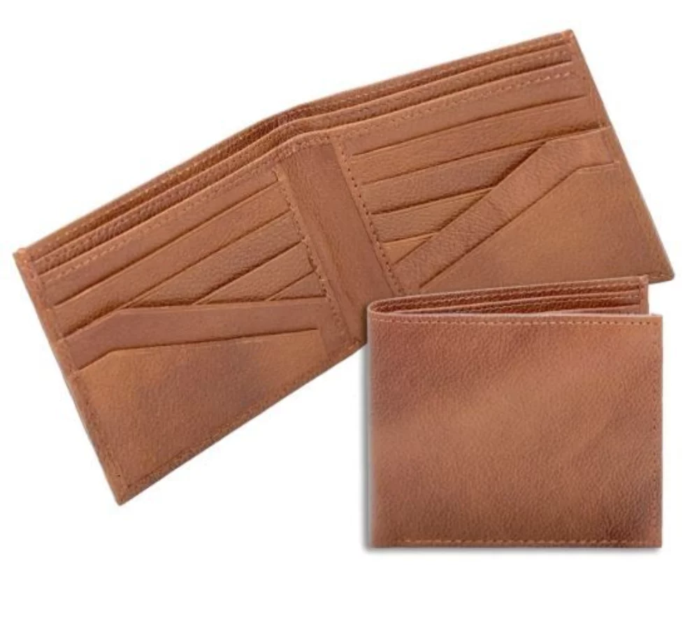 Ashlin® Designer Men's Alessandro British Tan Pebbled Cowhide Wallet