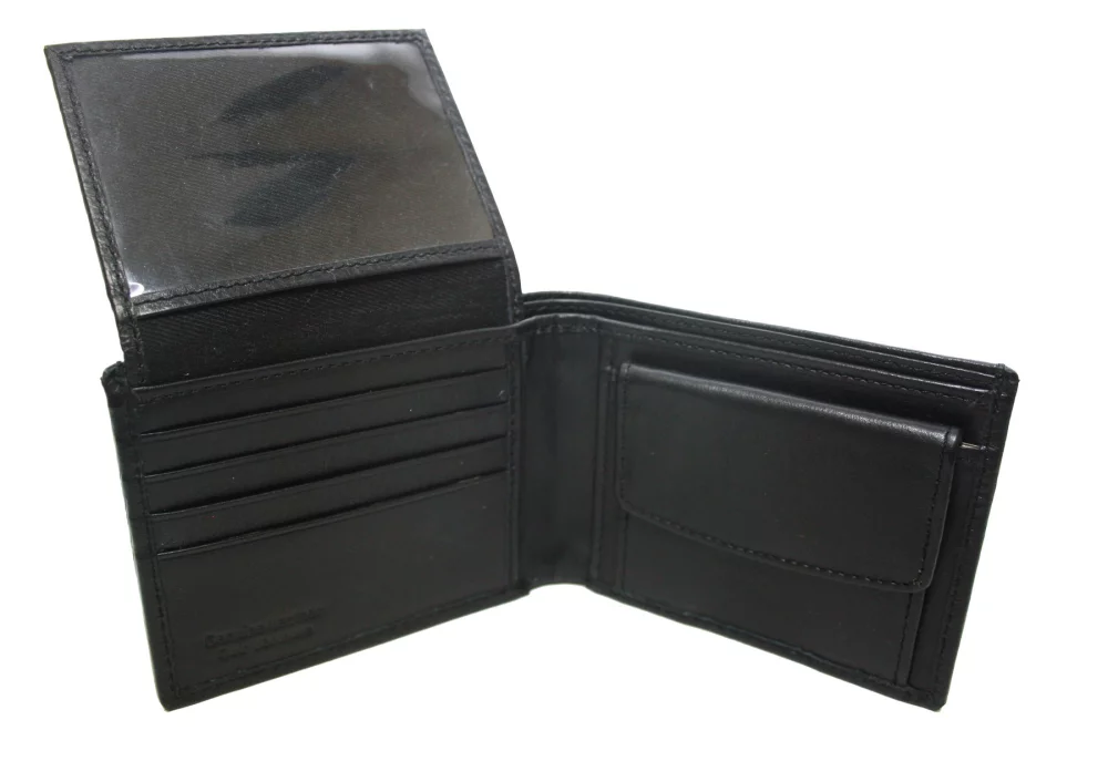 Portefeuille Ashlin® Designer pour hommes Alonso Midnight Black à 9 poches
