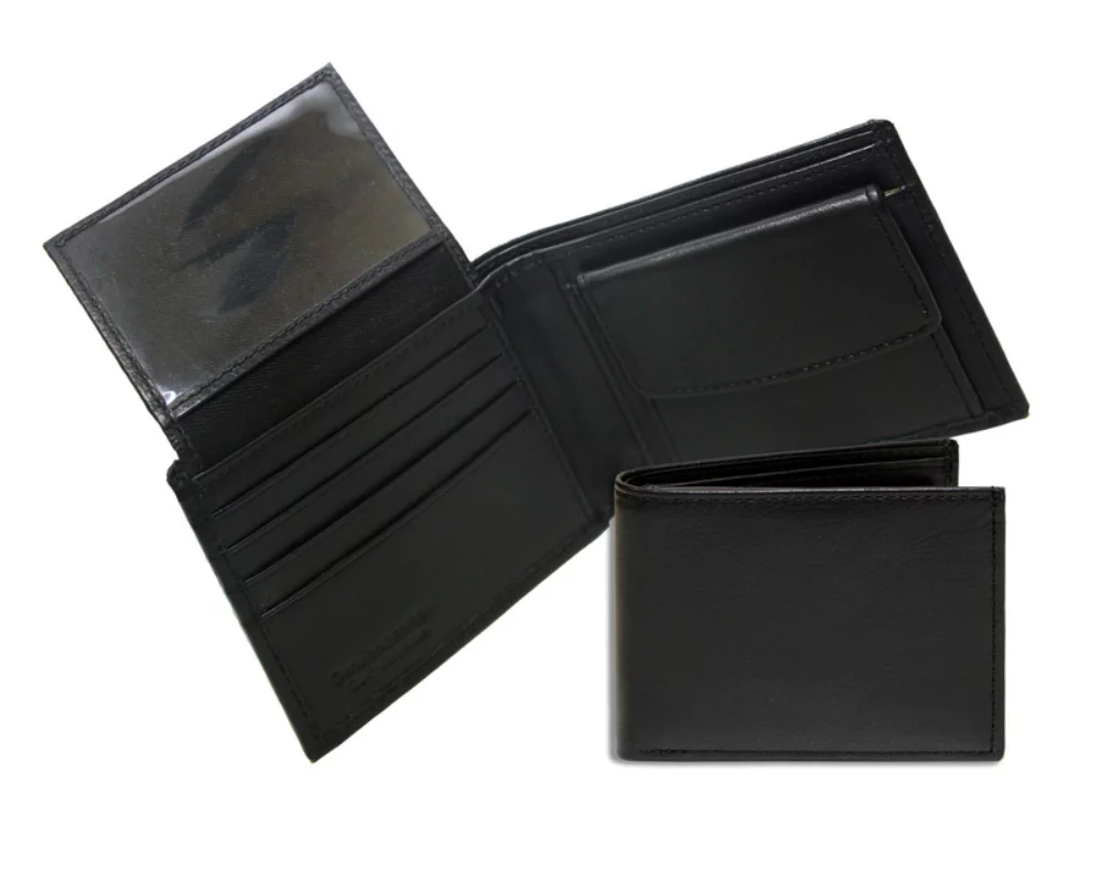 Portefeuille Ashlin® Designer pour hommes Alonso Midnight Black à 9 poches