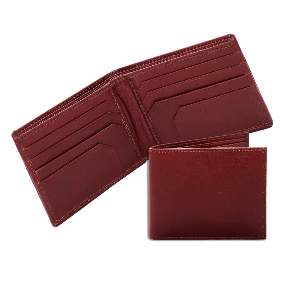 Portefeuille slim à huit poches Alvin Classic Burgundy Red pour homme de la marque Ashlin®