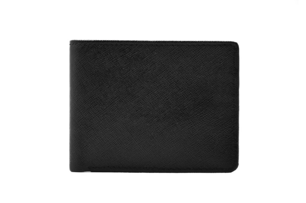 Portefeuille à pince à billets Ashlin Designer® pour homme en noir minuit avec 6 poches pour cartes.