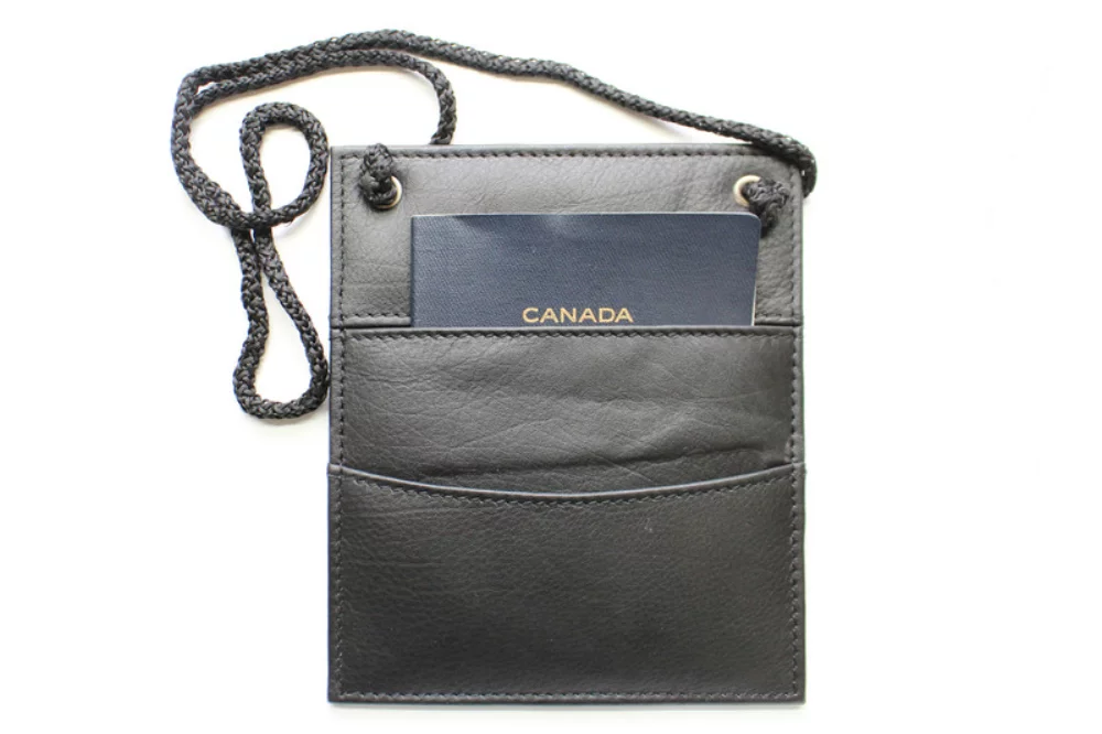 Pochette de sécurité avec cordon de cou sûr Ashlin® Designer Serge Midnight Black