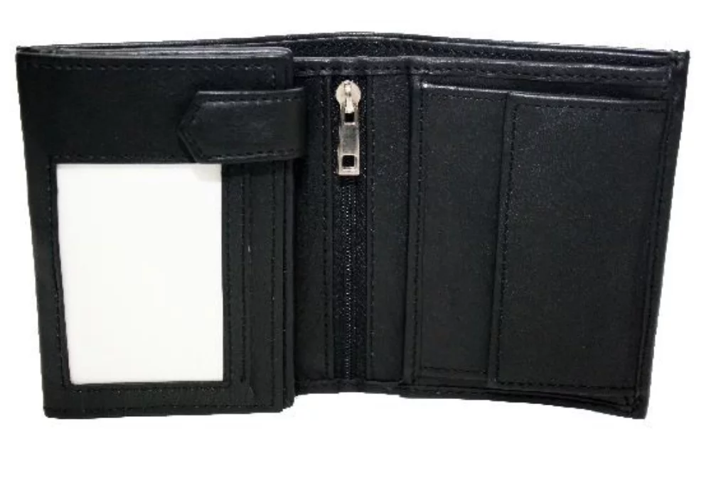 Ashlin® Designer Sergio Midnight Black Large Capacity Luxury Wallet