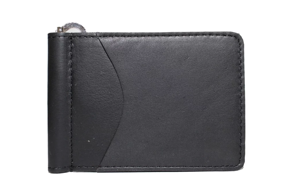 Portefeuille à pince à billets à deux poches Ashlin® Designer Anwell Midnight Black